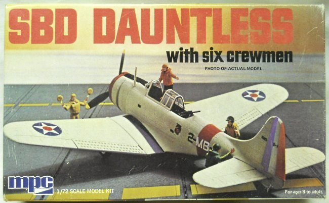 MPC 1/72 Douglas SBD Dauntless With 6 Crew - VBM-2 Marine Dive Bombing Squadron 2 Late 1940s, 2-0101 plastic model kit